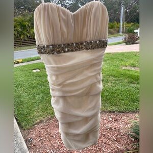 Juniors Gold/Champagne Formal/Homecoming Dress